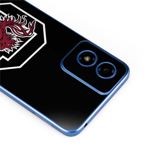 University of South Carolina Gamecocks Logo Black Moto G Play 4G (2024) Skin