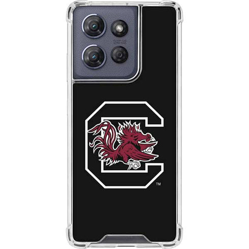 University of South Carolina Gamecocks Logo Black Moto G Power 5G (2025) Clear Case