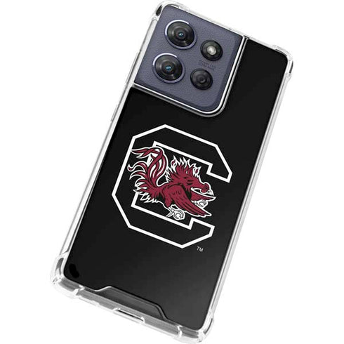University of South Carolina Gamecocks Logo Black Moto G Power 5G (2025) Clear Case