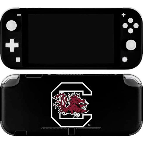 University of South Carolina Gamecocks Logo Black Nintendo Switch Lite Skin