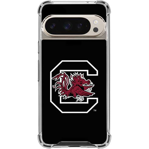 University of South Carolina Gamecocks Logo Black Pixel 9/9 Pro Clear Case