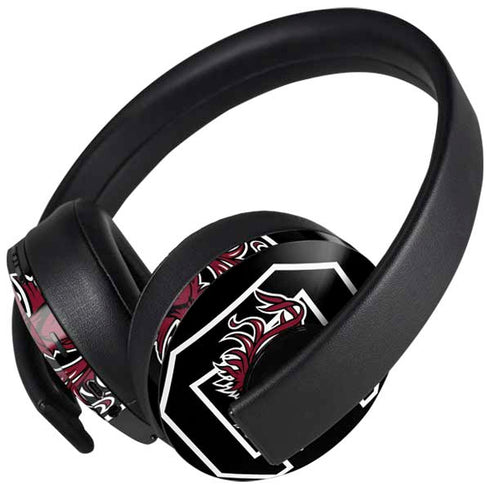University of South Carolina Gamecocks Logo Black PlayStation 4 Gold Wireless Headset Skin