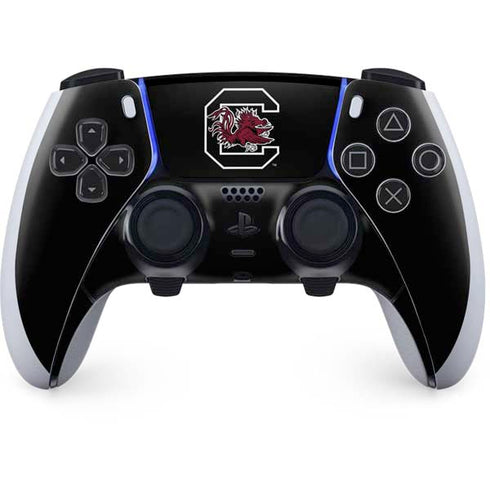University of South Carolina Gamecocks Logo Black PS5 DualSense Edge Pro Controller Skin