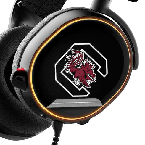 University of South Carolina Gamecocks Logo Black SteelSeries Arctis 5 Skin