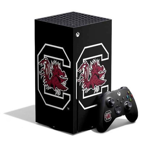 University of South Carolina Gamecocks Logo Black Xbox Series X Skins