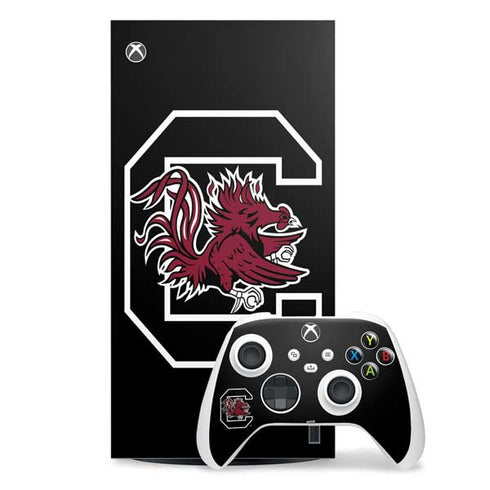 University of South Carolina Gamecocks Logo Black Xbox Series X Skins