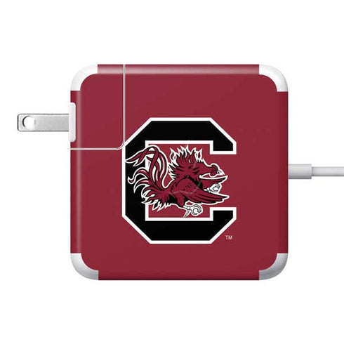 University of South Carolina Gamecocks Logo Red 85W Power Adapter (15 and 17 inch MacBook Pro Charger) Skin
