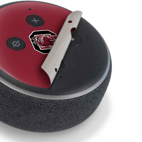 University of South Carolina Gamecocks Logo Red Amazon Echo Dot Skin