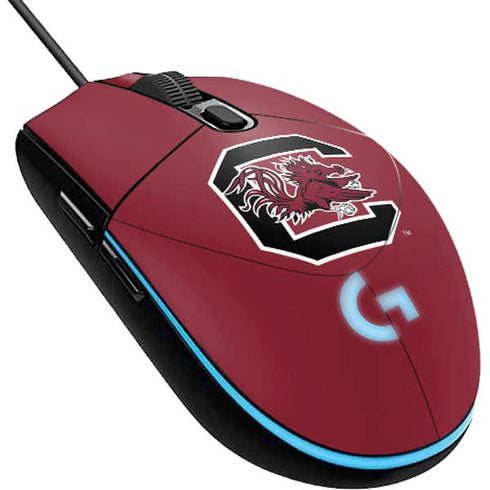 University of South Carolina Gamecocks Logo Red G203 Prodigy RGB Wired Gaming Mouse Skin