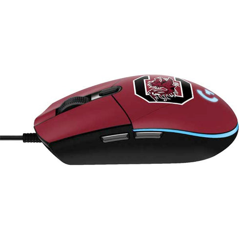 University of South Carolina Gamecocks Logo Red G203 Prodigy RGB Wired Gaming Mouse Skin