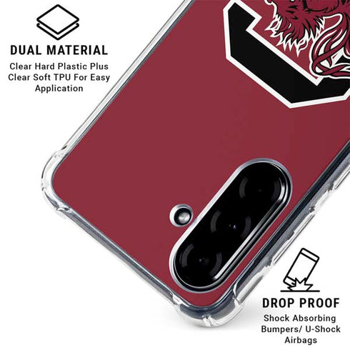 University of South Carolina Gamecocks Logo Red Galaxy A36 5G Clear Case