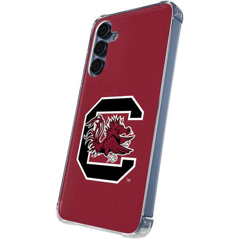 University of South Carolina Gamecocks Logo Red Galaxy A55 5G Clear Case