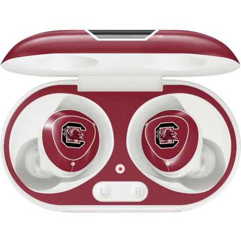 University of South Carolina Gamecocks Logo Red Galaxy Buds Plus Skin