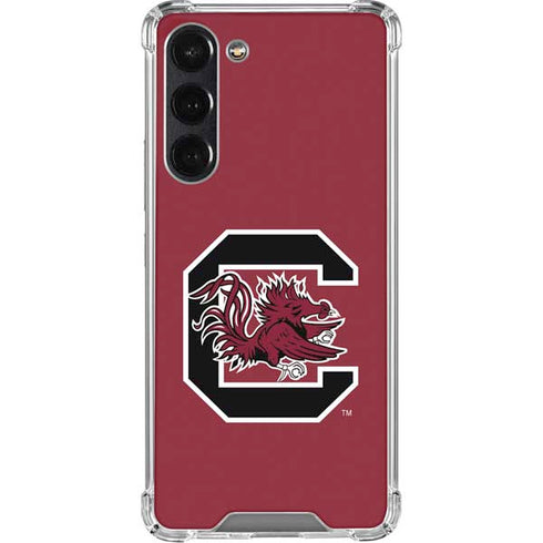 University of South Carolina Gamecocks Logo Red Galaxy S24 FE Clear Case