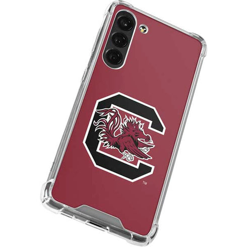 University of South Carolina Gamecocks Logo Red Galaxy S24 FE Clear Case