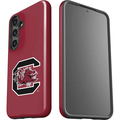 University of South Carolina Gamecocks Logo Red Galaxy S25 Impact Case