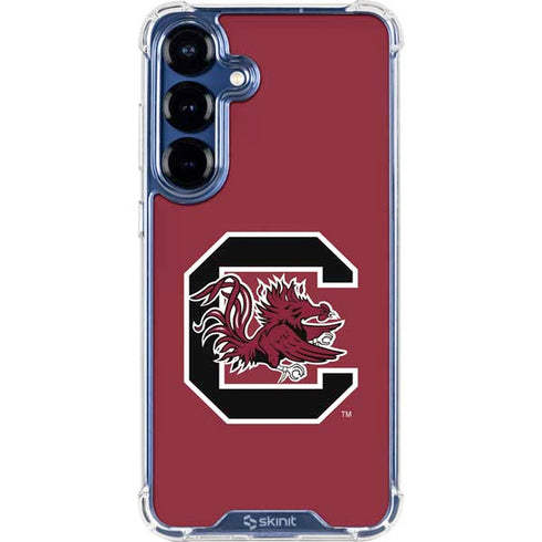 University of South Carolina Gamecocks Logo Red Galaxy S25 FE Clear Case