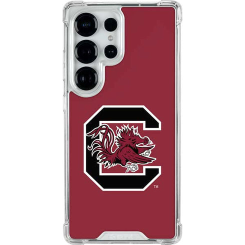 University of South Carolina Gamecocks Logo Red Galaxy S25 Ultra Clear Case
