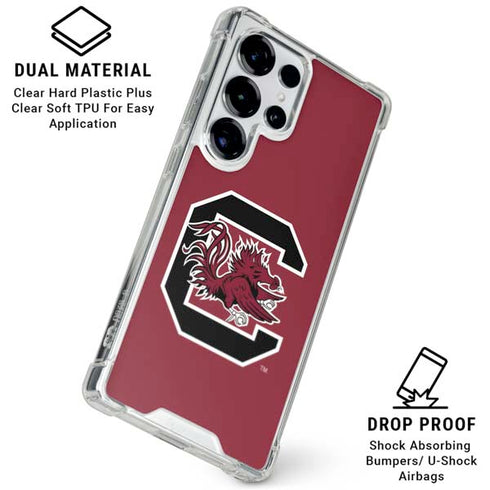 University of South Carolina Gamecocks Logo Red Galaxy S25 Ultra Clear Case