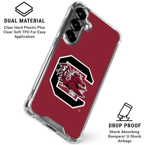 University of South Carolina Gamecocks Logo Red Galaxy S26 Clear Case
