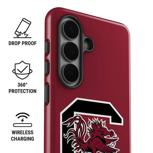 University of South Carolina Gamecocks Logo Red Galaxy S26 Impact Case