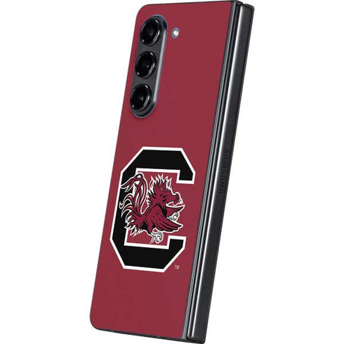 University of South Carolina Gamecocks Logo Red Galaxy Z Fold5 5G Skin