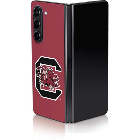 University of South Carolina Gamecocks Logo Red Galaxy Z Fold5 5G Skin