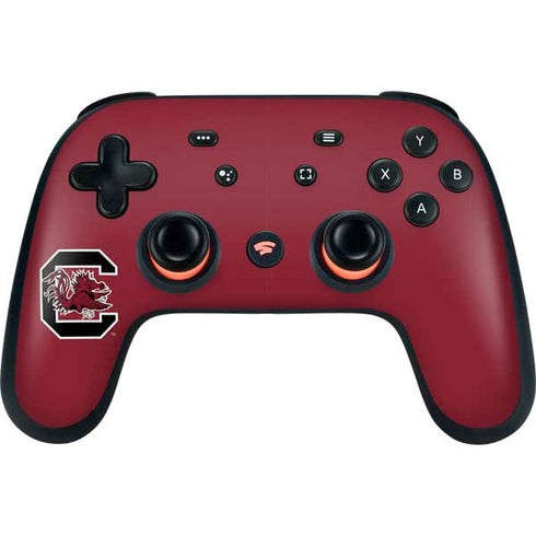 University of South Carolina Gamecocks Logo Red Google Stadia Controller Skin