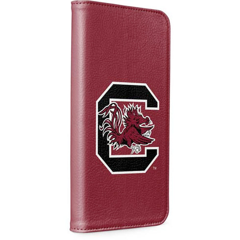 University of South Carolina Gamecocks Logo Red iPhone 15 Plus Folio Case