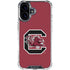 University of South Carolina Gamecocks Logo Red iPhone 16 Plus Clear Case