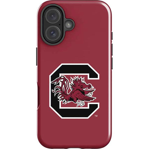University of South Carolina Gamecocks Logo Red iPhone 16 Plus Impact Case