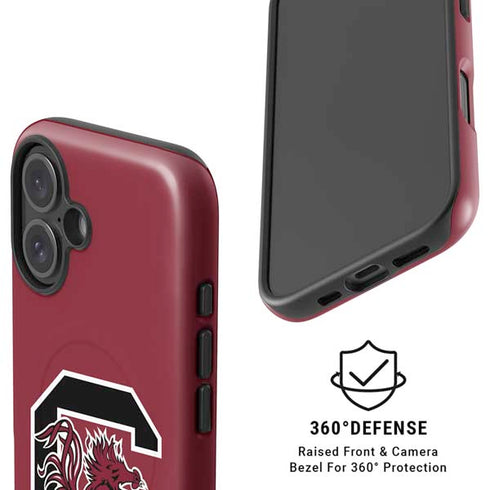 University of South Carolina Gamecocks Logo Red iPhone 16 Plus Magsafe Impact Case