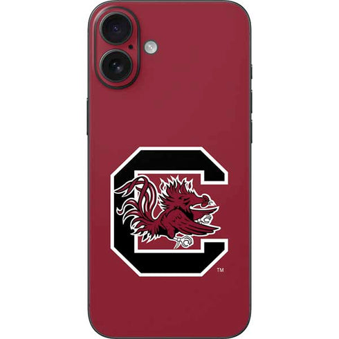 University of South Carolina Gamecocks Logo Red iPhone 16 Plus Skin