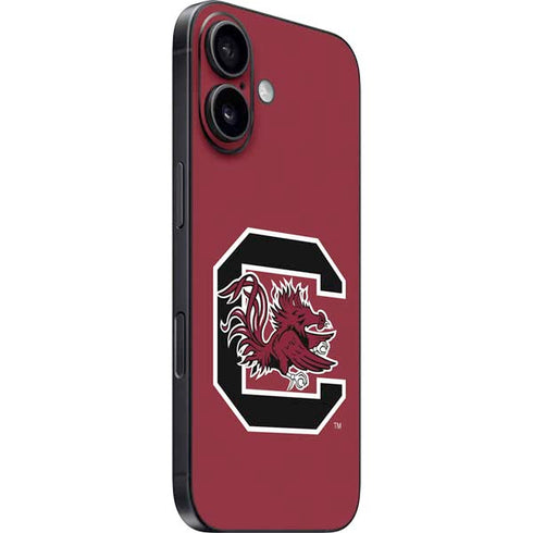 University of South Carolina Gamecocks Logo Red iPhone 16 Plus Skin