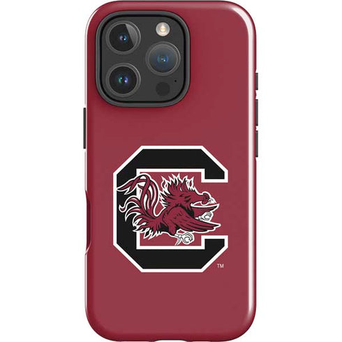 University of South Carolina Gamecocks Logo Red iPhone 16 Pro Impact Case