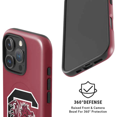 University of South Carolina Gamecocks Logo Red iPhone 16 Pro Magsafe Impact Case