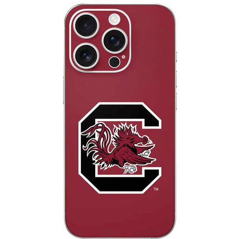 University of South Carolina Gamecocks Logo Red iPhone 16 Pro Skin