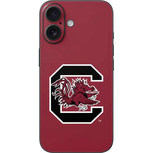 University of South Carolina Gamecocks Logo Red iPhone 16 Skin