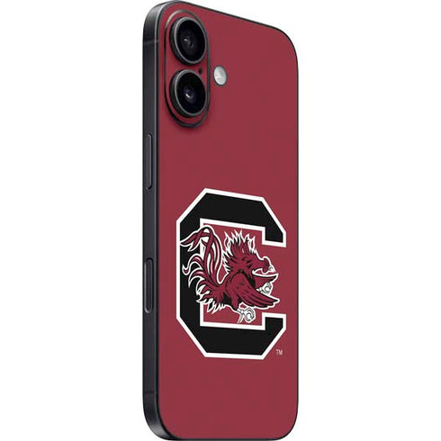 University of South Carolina Gamecocks Logo Red iPhone 16 Skin
