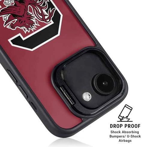 University of South Carolina Gamecocks Logo Red iPhone 16e Kickstand Case