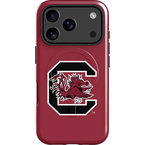 University of South Carolina Gamecocks Logo Red iPhone 17 Pro Magsafe Impact Case