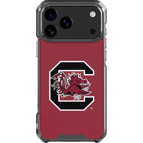 University of South Carolina Gamecocks Logo Red iPhone 17 Pro Max Clear Case