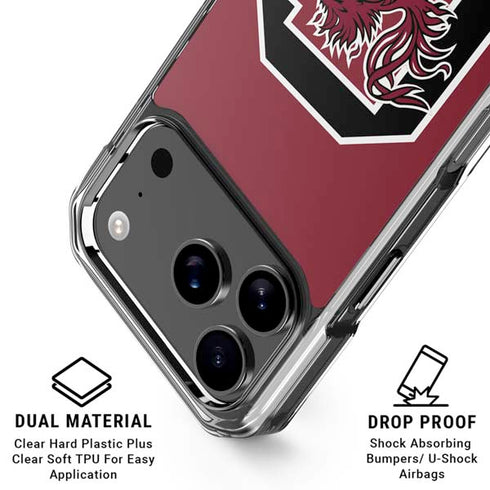 University of South Carolina Gamecocks Logo Red iPhone 17 Pro Max Clear Case