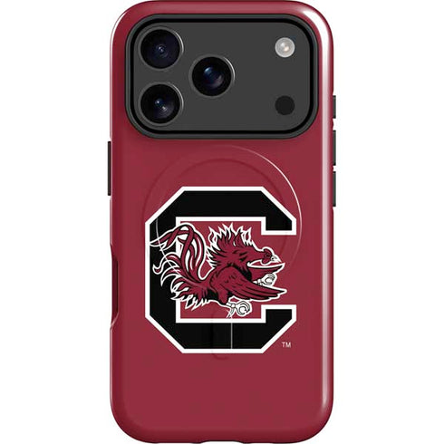 University of South Carolina Gamecocks Logo Red iPhone 17 Pro Max Magsafe Impact Case