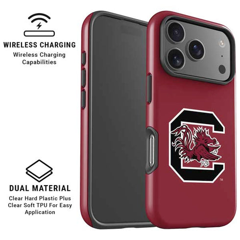 University of South Carolina Gamecocks Logo Red iPhone 17 Pro Max Magsafe Impact Case