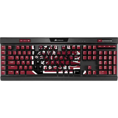 University of South Carolina Gamecocks Logo Red K95 RGB PLATINUM Mechanical Gaming Keyboard Skin