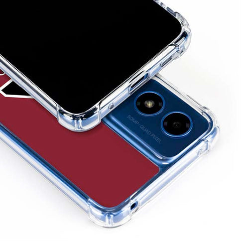 University of South Carolina Gamecocks Logo Red Moto G Play 4G (2024) Clear Case