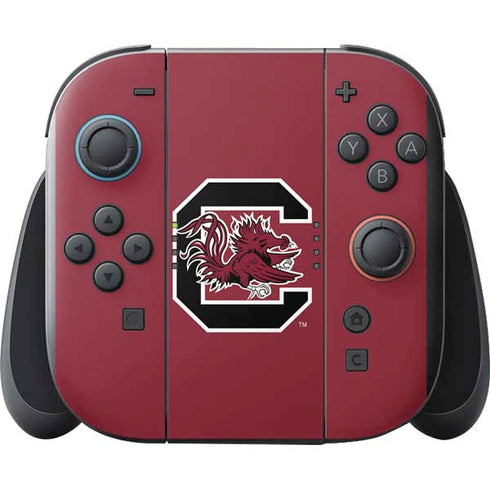University of South Carolina Gamecocks Logo Red Nintendo Switch 2 (2025) with Joy-Con Skin