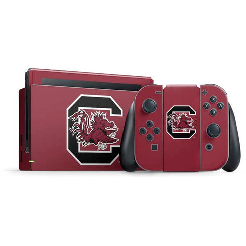 University of South Carolina Gamecocks Logo Red Nintendo Skins