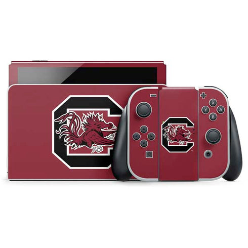 University of South Carolina Gamecocks Logo Red Nintendo Skins